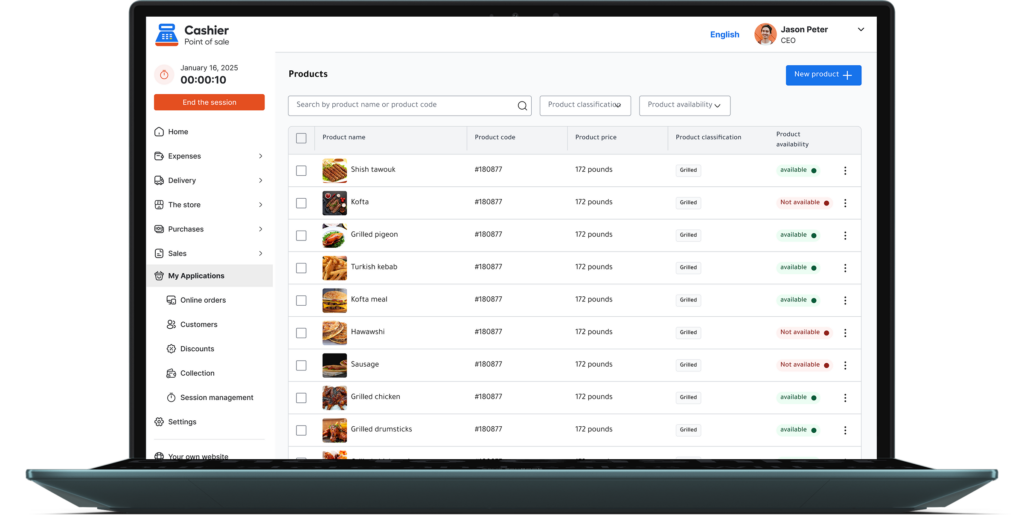Orders Page Cashier POS